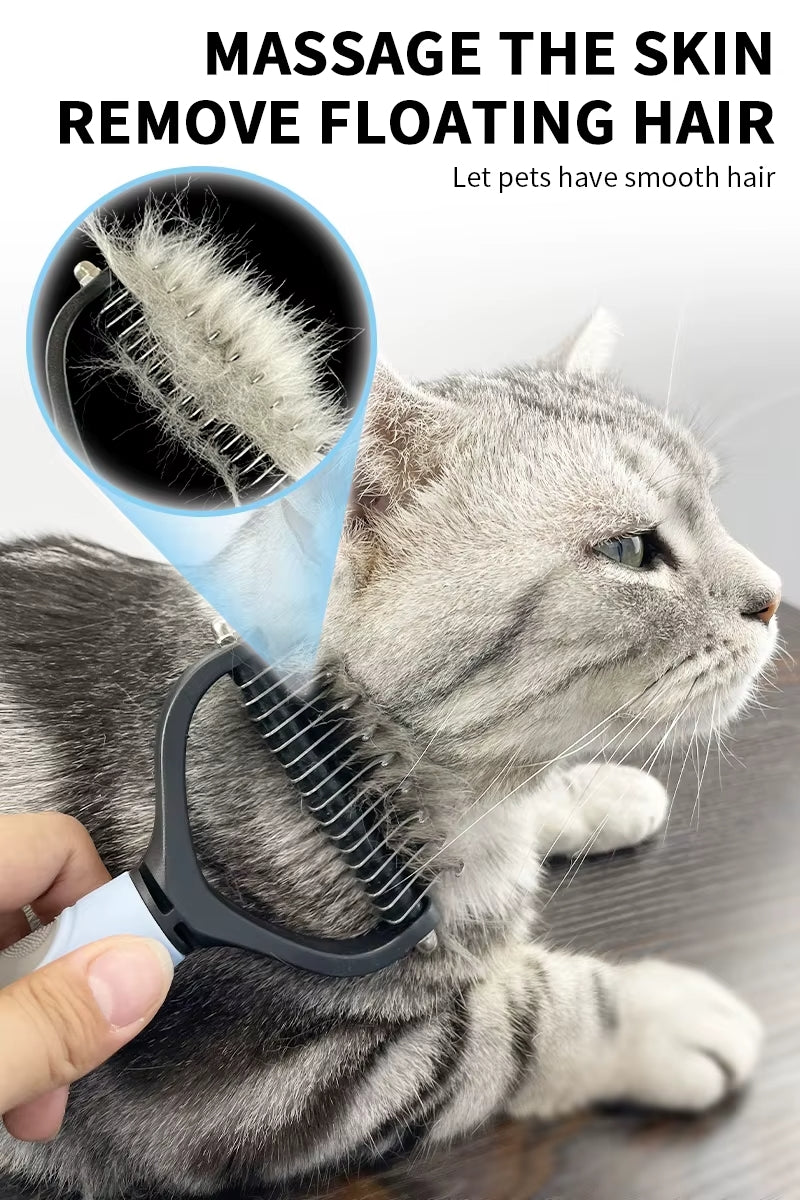 Dual-Head Deshedding Brush