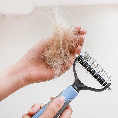 Dual-Head Deshedding Brush