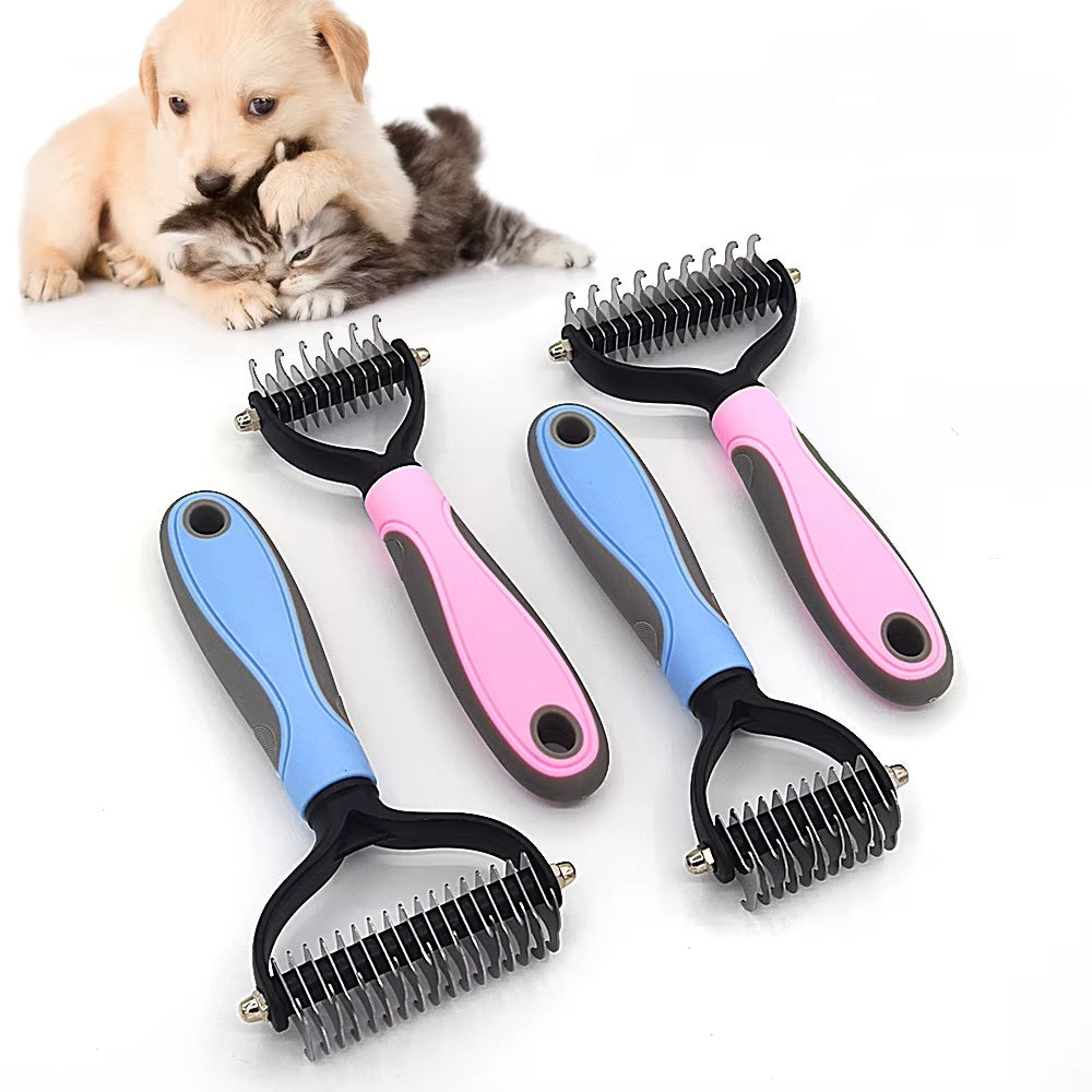 Dual-Head Deshedding Brush