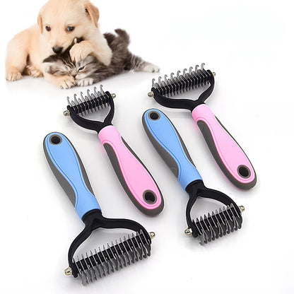 Dual-Head Deshedding Brush