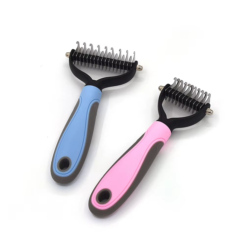 Dual-Head Deshedding Brush